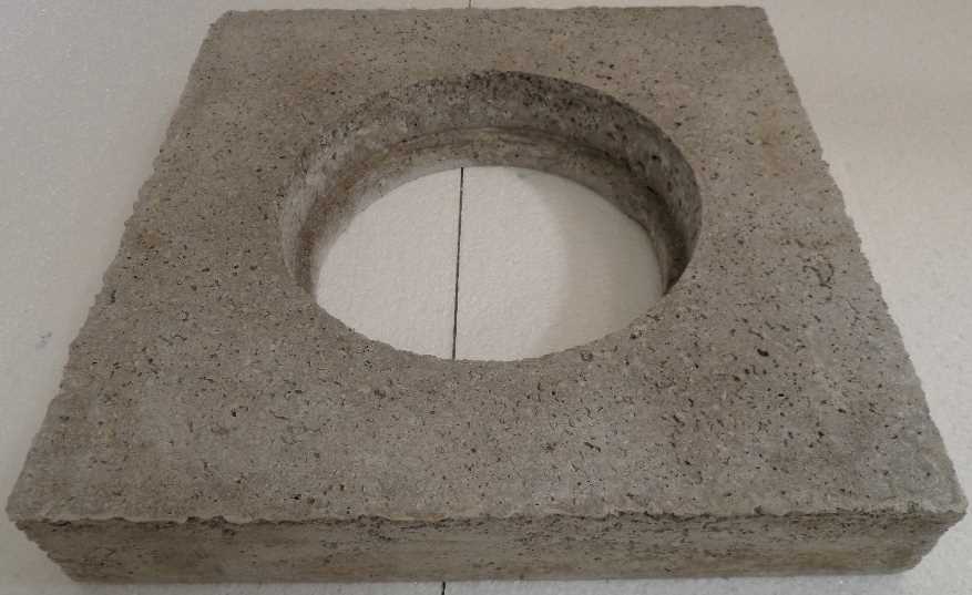 Rauchanschlußplatte für Kaminhaube H2 + H5  passen für keramische Schornsteinrohre i=180/a=220 mm